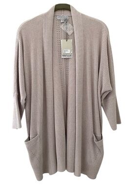 NWT Barefoot Dreams Dolman Ribbed Cardigan Open Front XS